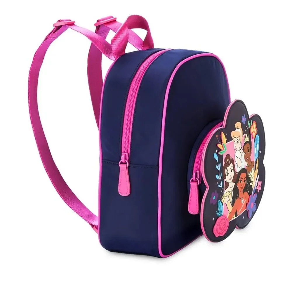 NWT Disney Parks Princesses Cinderella Moana Belle Tiana Purple Mini Backpack
